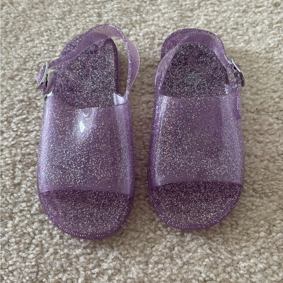 Glittery Purple Kids Sandals - Picture 1 of 3